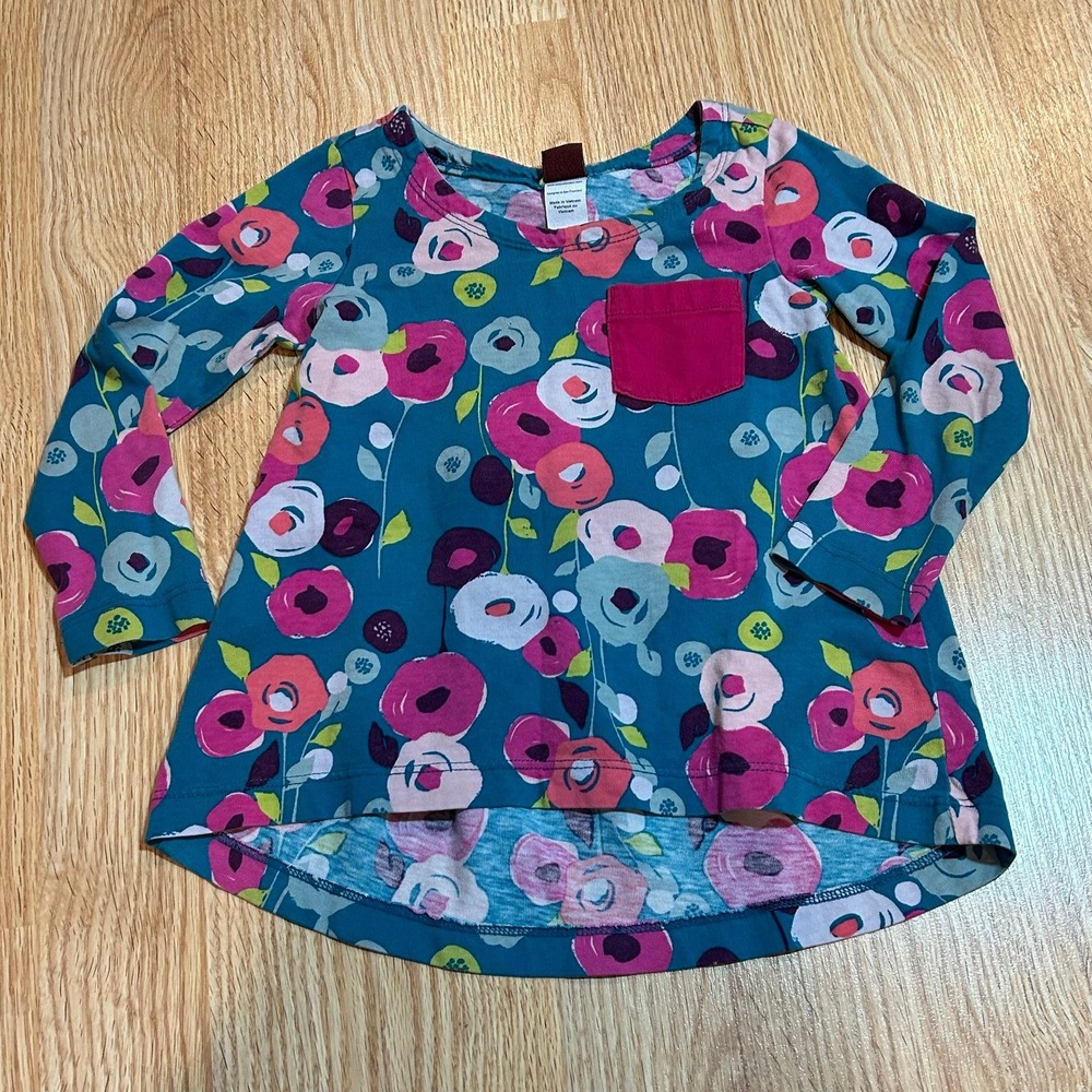 Tea floral flower high low toddler top‎ 2
